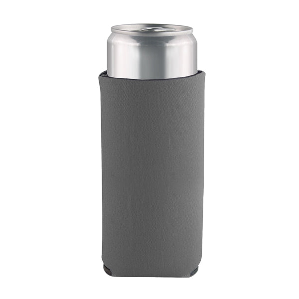 Slim Can Coolie with 3 sided Imprint Pocket Beverage Cooler