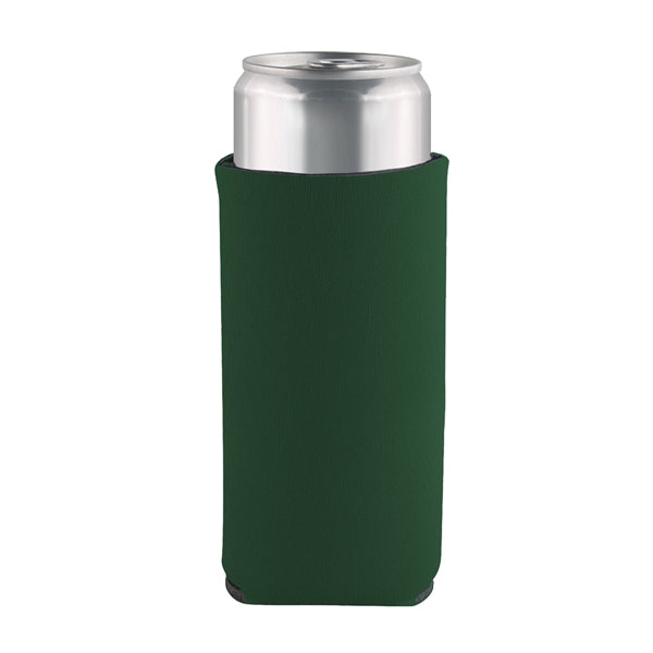 Slim Can Coolie with 3 sided Imprint Pocket Beverage Cooler