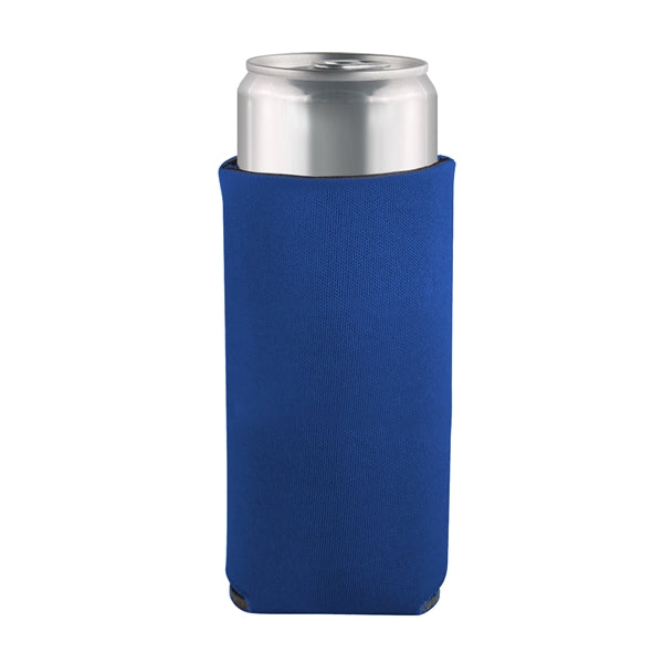 Slim Can Coolie with 3 sided Imprint Pocket Beverage Cooler
