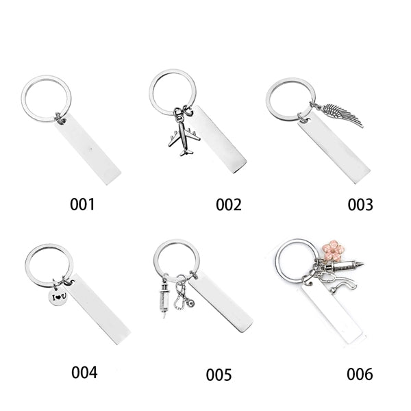 Customize Engrave Metal Inspirational Keychain