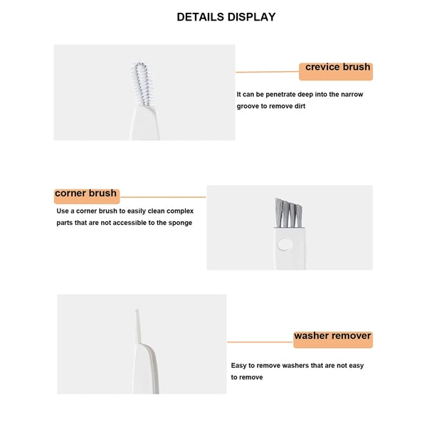 Multi-Functional Crevice Cleaning Brush