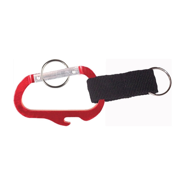 Bottle Opener Carabiner With Strap and Keyring