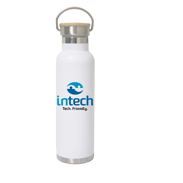 22 Oz. Vacuum Bottle/Flask w/ Bamboo or Metal Lid