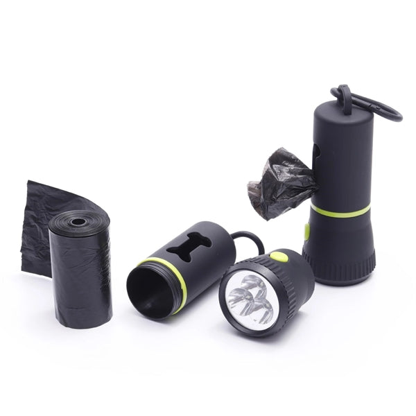 Dog Bag Dispenser With Flashlight