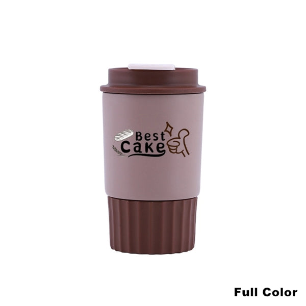 12 oz Silicone Stainless Steel Vacuum Coffee Cups with Lid