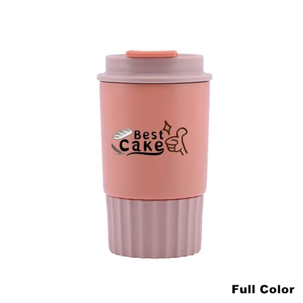 12 oz Silicone Stainless Steel Vacuum Coffee Cups with Lid