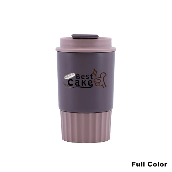 12 oz Silicone Stainless Steel Vacuum Coffee Cups with Lid