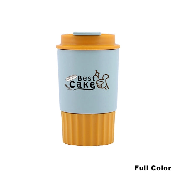 12 oz Silicone Stainless Steel Vacuum Coffee Cups with Lid