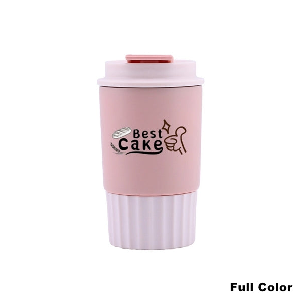 12 oz Silicone Stainless Steel Vacuum Coffee Cups with Lid