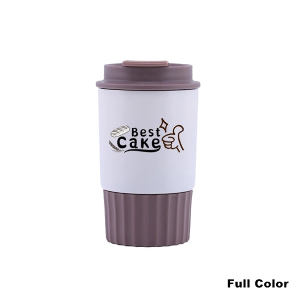 12 oz Silicone Stainless Steel Vacuum Coffee Cups with Lid