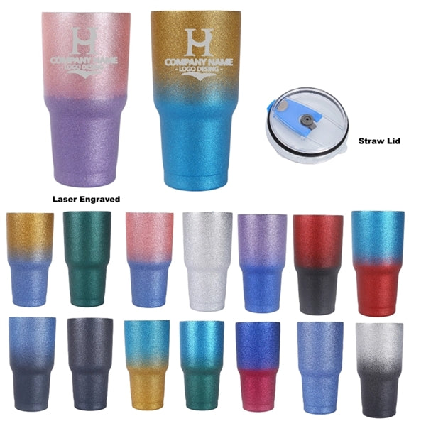 30 oz Gradient Glitter Stainless Steel Insulated Tumbler