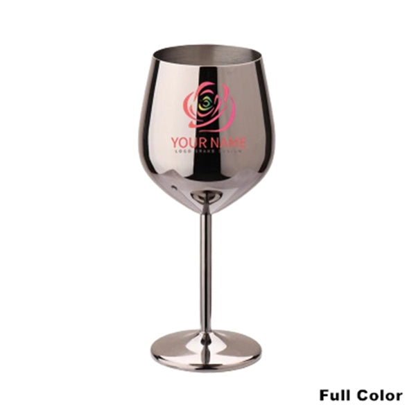 17oz Stainless Steel Wineglasses Stemmed Unbreakable Goblets