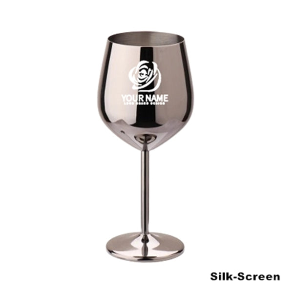 17oz Stainless Steel Wineglasses Stemmed Unbreakable Goblets