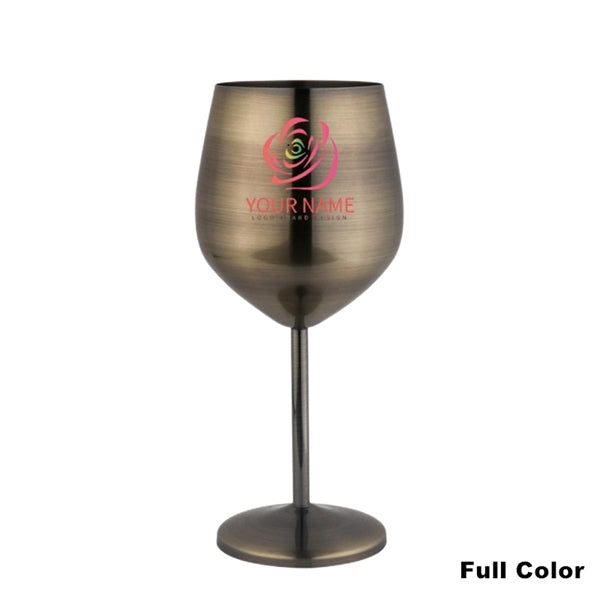 17oz Stainless Steel Wineglasses Stemmed Unbreakable Goblets