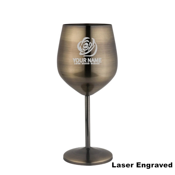 17oz Stainless Steel Wineglasses Stemmed Unbreakable Goblets