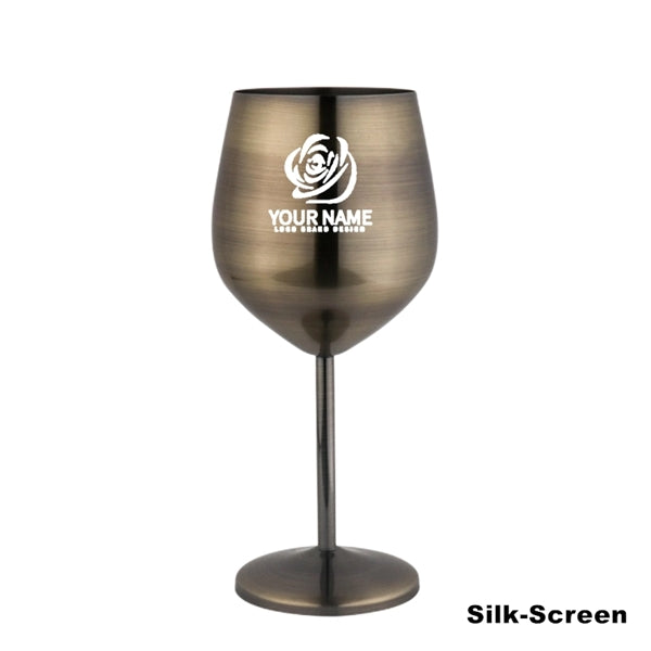 17oz Stainless Steel Wineglasses Stemmed Unbreakable Goblets