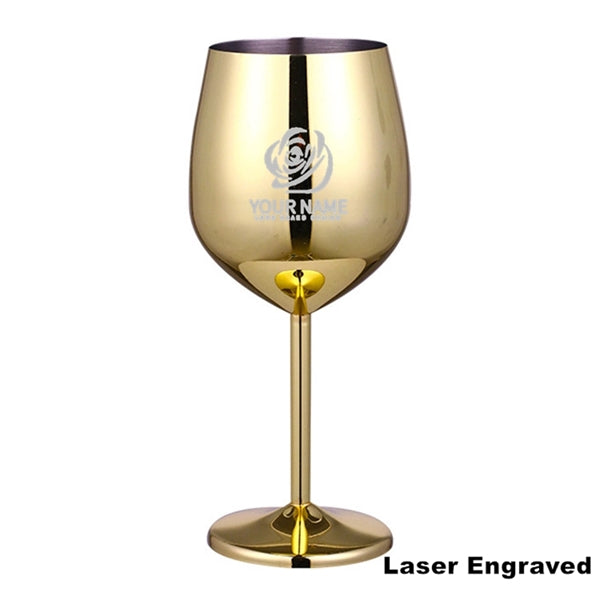 17oz Stainless Steel Wineglasses Stemmed Unbreakable Goblets