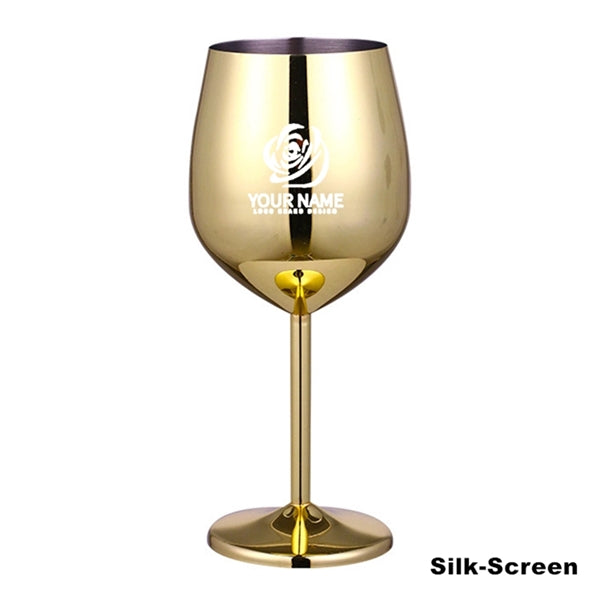 17oz Stainless Steel Wineglasses Stemmed Unbreakable Goblets