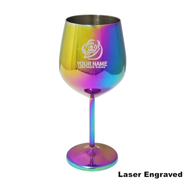 17oz Stainless Steel Wineglasses Stemmed Unbreakable Goblets