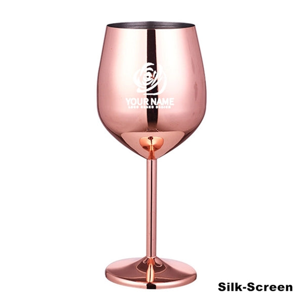 17oz Stainless Steel Wineglasses Stemmed Unbreakable Goblets