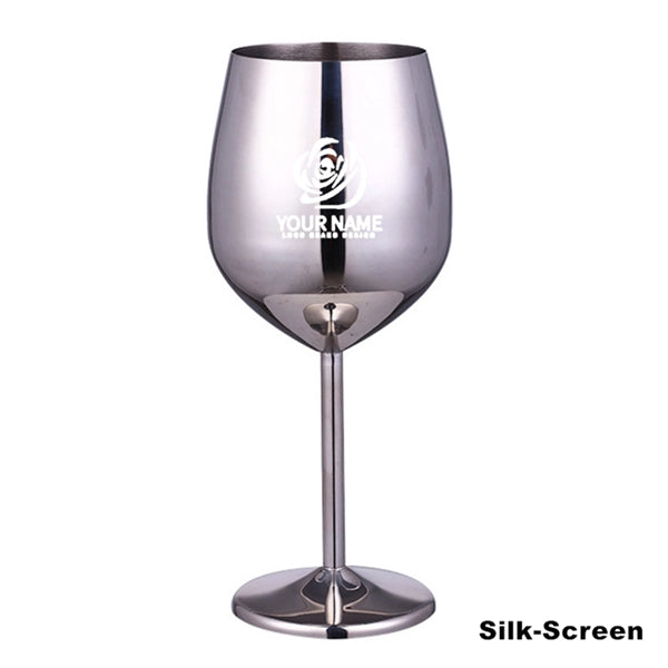 17oz Stainless Steel Wineglasses Stemmed Unbreakable Goblets