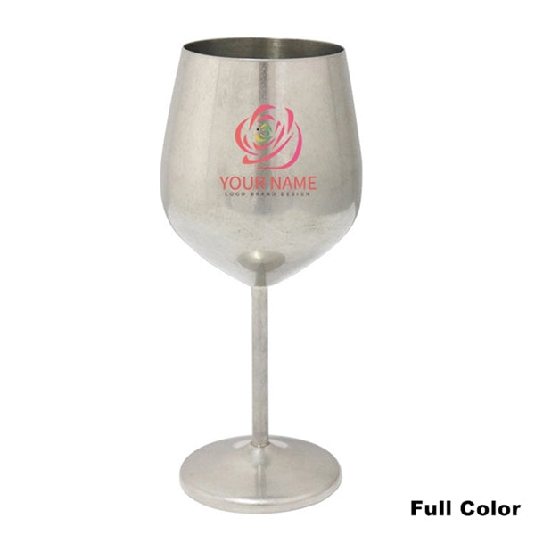17oz Stainless Steel Wineglasses Stemmed Unbreakable Goblets