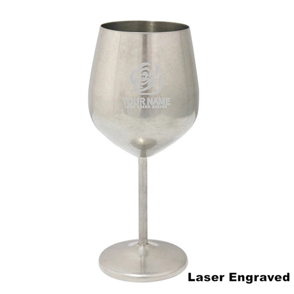 17oz Stainless Steel Wineglasses Stemmed Unbreakable Goblets