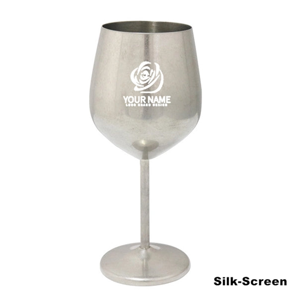 17oz Stainless Steel Wineglasses Stemmed Unbreakable Goblets