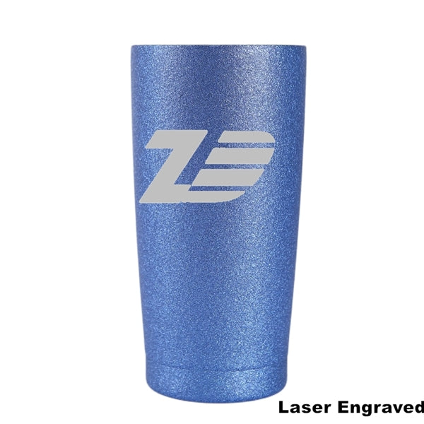 20 oz Glitter Coated Stainless Steel Insulated Wine Tumbler