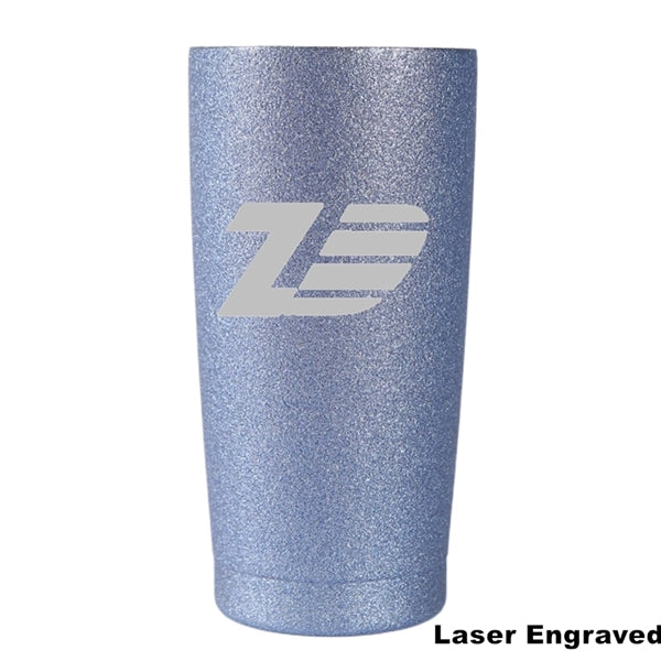 20 oz Glitter Coated Stainless Steel Insulated Wine Tumbler