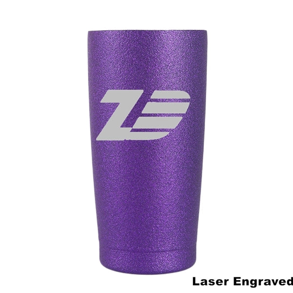 20 oz Glitter Coated Stainless Steel Insulated Wine Tumbler