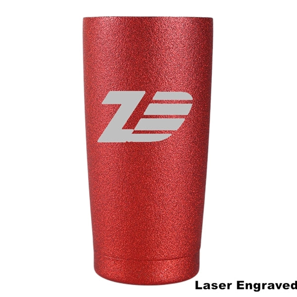 20 oz Glitter Coated Stainless Steel Insulated Wine Tumbler
