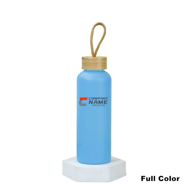 20 oz Sublimation Glass Water Bottles with Bamboo Lid