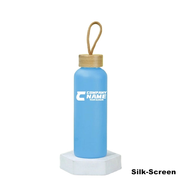 20 oz Sublimation Glass Water Bottles with Bamboo Lid