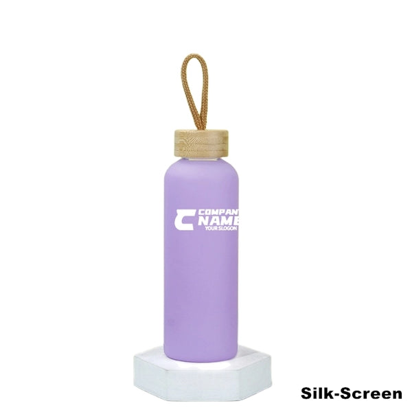 20 oz Sublimation Glass Water Bottles with Bamboo Lid