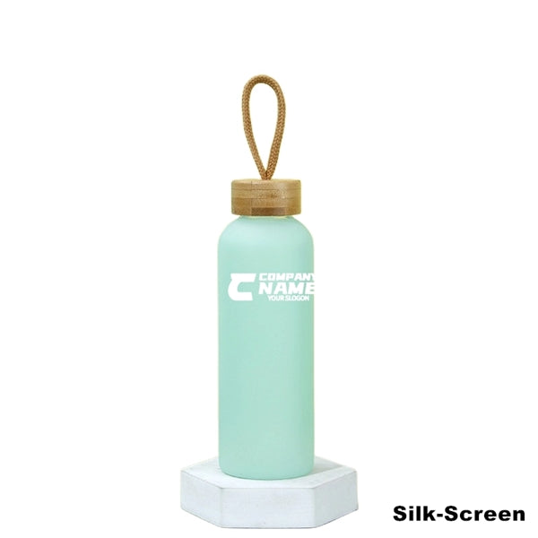 20 oz Sublimation Glass Water Bottles with Bamboo Lid