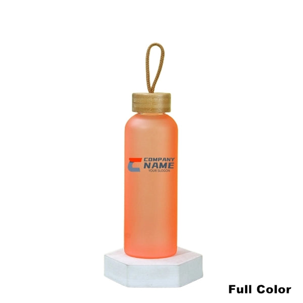 20 oz Sublimation Glass Water Bottles with Bamboo Lid