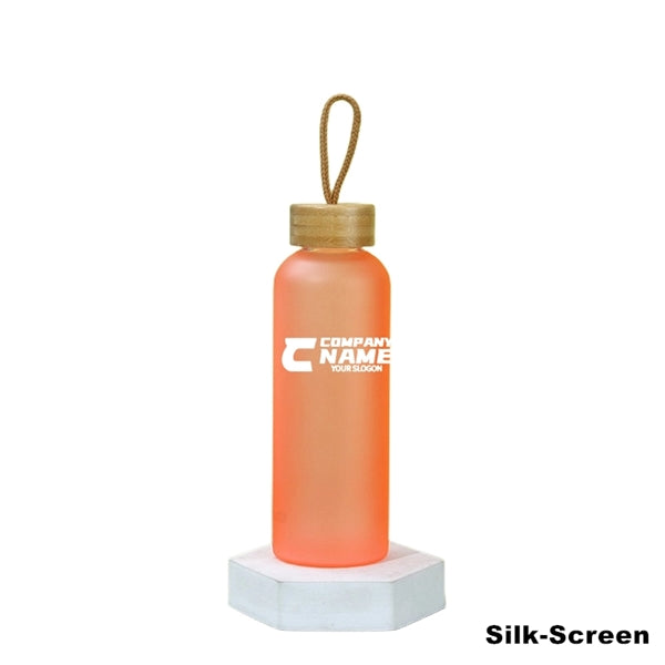 20 oz Sublimation Glass Water Bottles with Bamboo Lid