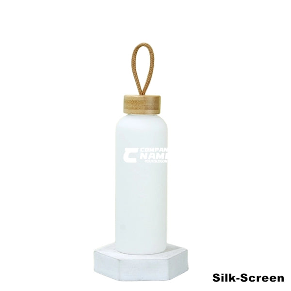 20 oz Sublimation Glass Water Bottles with Bamboo Lid