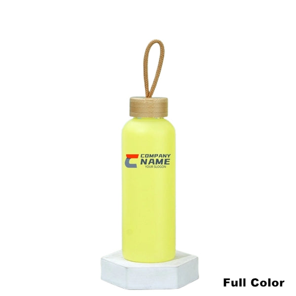 20 oz Sublimation Glass Water Bottles with Bamboo Lid