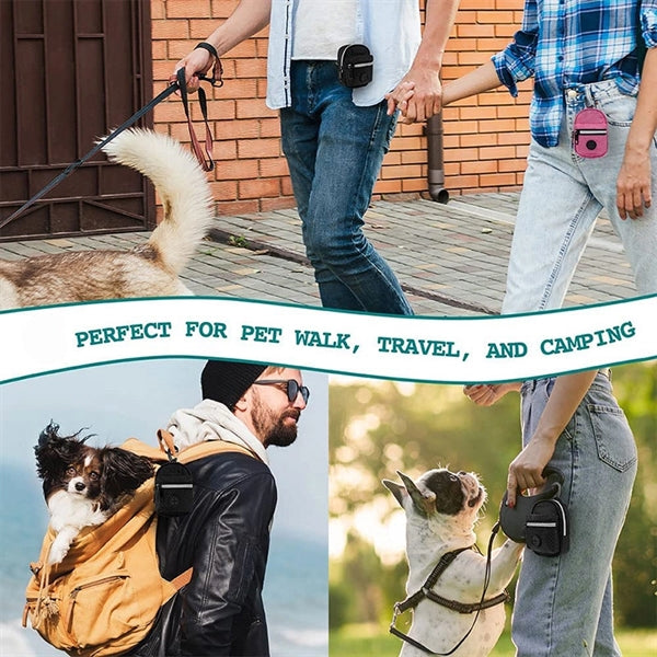 Portable Fabric Doggy Waste Bag Holder for Walking