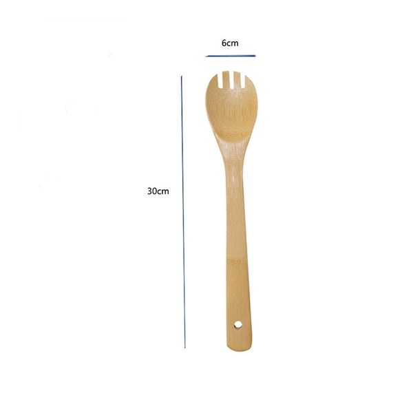 Bamboo Kitchen Utensil Set With Storage Bucket
