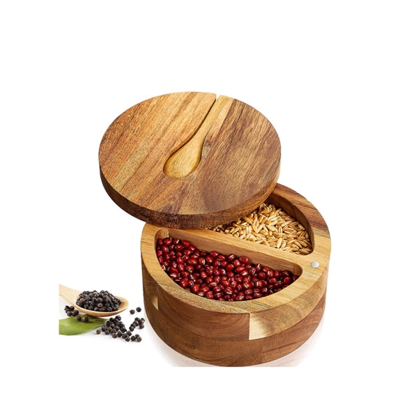 Seasonings Salt Cellar Bamboo Sugar Box