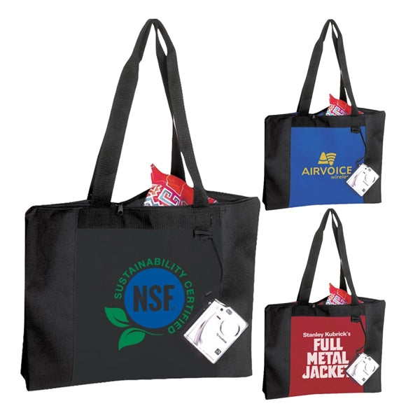 Poly Zipper Tote Bag