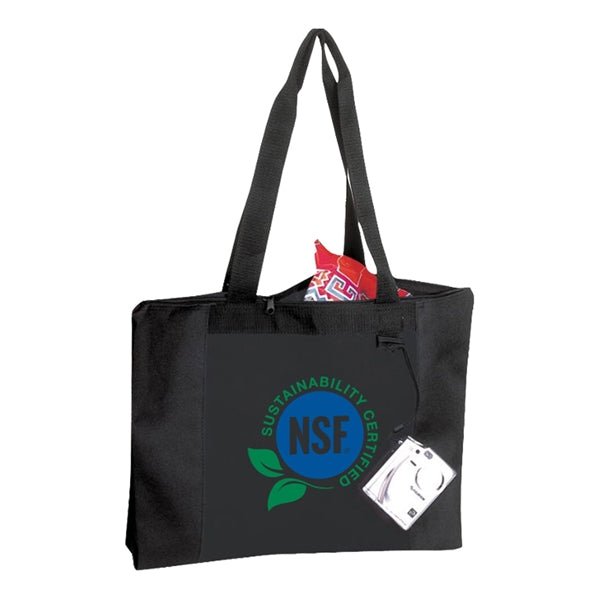 Poly Zipper Tote Bag