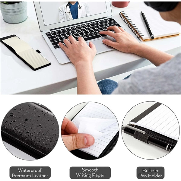 Mini Pocket PU Notebook with Metal Pen