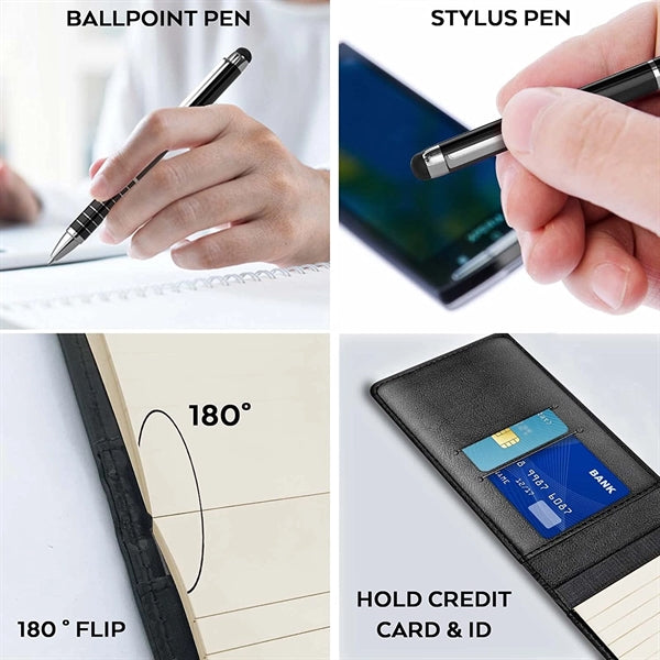Mini Pocket PU Notebook with Metal Pen