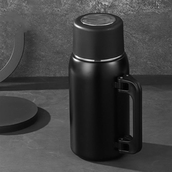 Large Stainless Steel Water Bottle with Foldable Handle