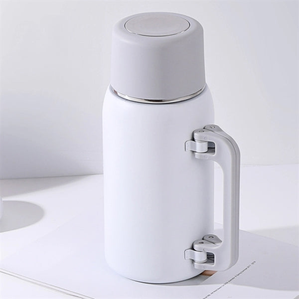 Large Stainless Steel Water Bottle with Foldable Handle
