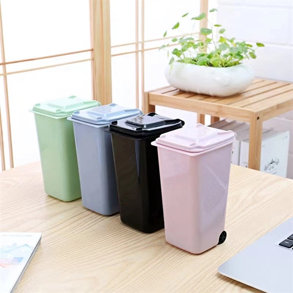 Office Mini Curbside Trash Can with Lid